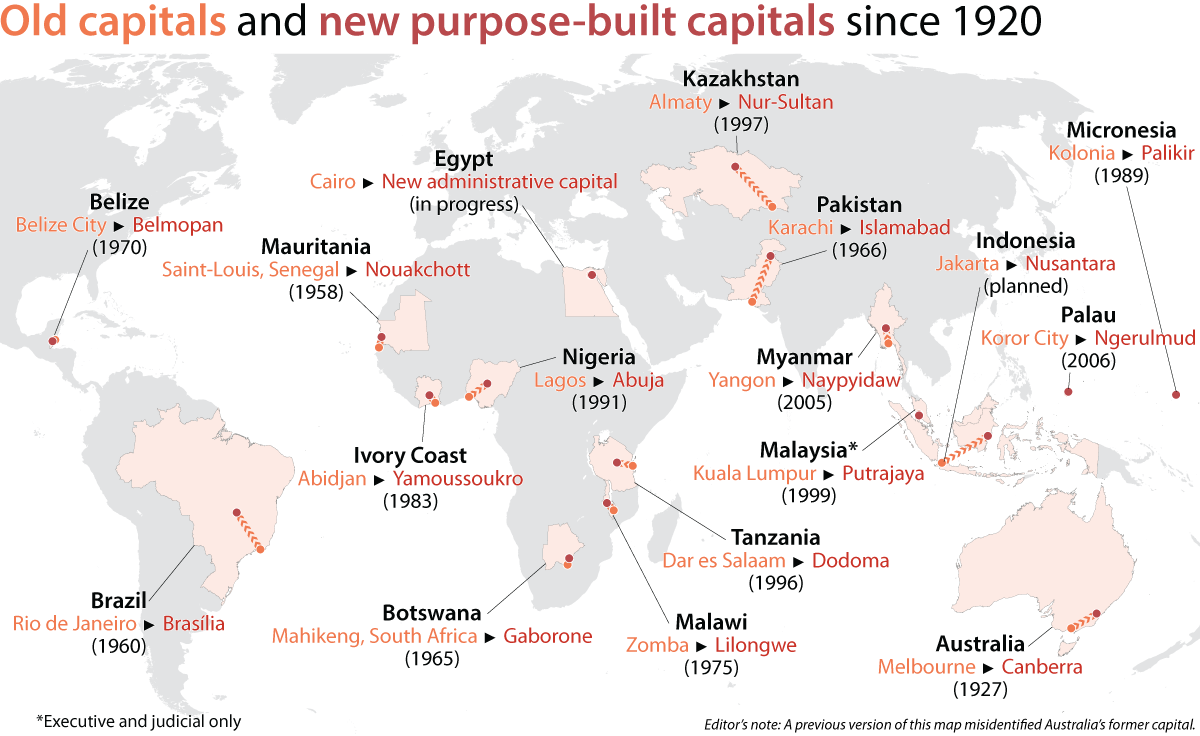 new capital cities